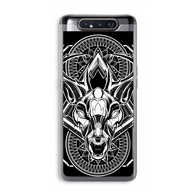 CaseCompany Oh Deer: Samsung Galaxy A80 Transparant Hoesje