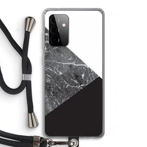 CaseCompany Combinatie marmer: Samsung Galaxy A72 5G Transparant Hoesje met koord
