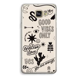 CaseCompany Good vibes: Samsung Galaxy A5 (2016) Transparant Hoesje