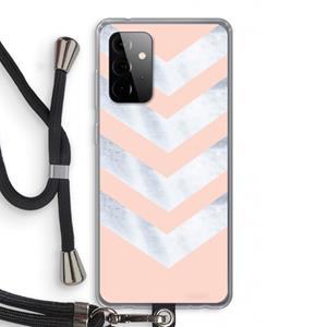 CaseCompany Marmeren pijlen: Samsung Galaxy A72 5G Transparant Hoesje met koord