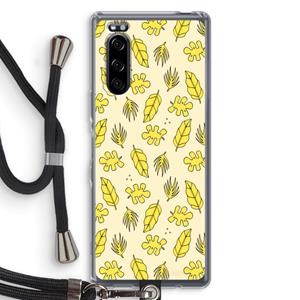 CaseCompany Herfst: Sony Xperia 5 Transparant Hoesje met koord