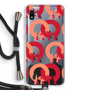 CaseCompany Dogs: Samsung Galaxy A10 Transparant Hoesje met koord