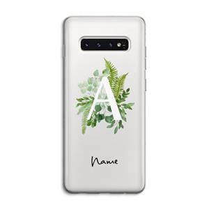 CaseCompany Green Brush: Samsung Galaxy S10 4G Transparant Hoesje