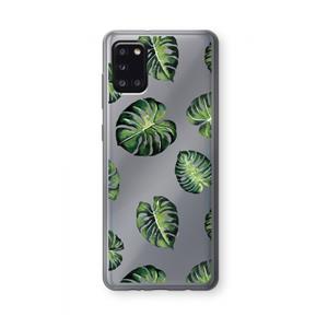 CaseCompany Tropische bladeren: Samsung Galaxy A31 Transparant Hoesje