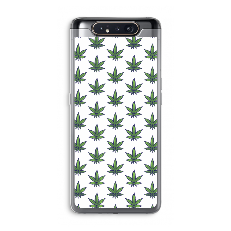CaseCompany Weed: Samsung Galaxy A80 Transparant Hoesje