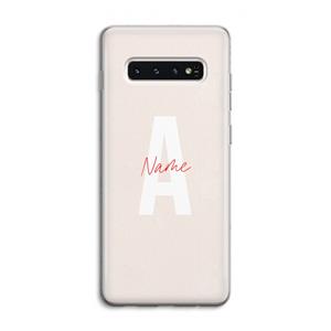 CaseCompany Strawberry Milkshake: Samsung Galaxy S10 4G Transparant Hoesje