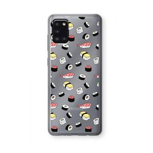 CaseCompany Sushi time: Samsung Galaxy A31 Transparant Hoesje