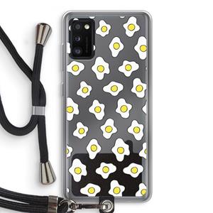 CaseCompany Spiegeleitjes: Samsung Galaxy A41 Transparant Hoesje met koord