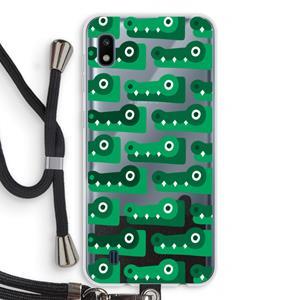 CaseCompany Crocs: Samsung Galaxy A10 Transparant Hoesje met koord