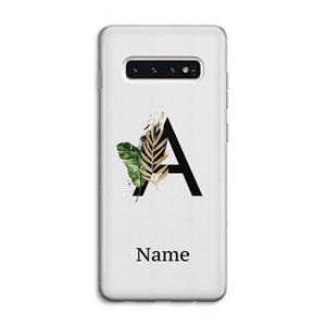 CaseCompany Charcoal Flora: Samsung Galaxy S10 4G Transparant Hoesje