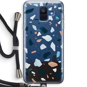 CaseCompany Terrazzo N°13: Samsung Galaxy A6 (2018) Transparant Hoesje met koord