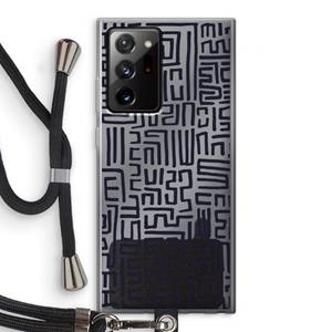 CaseCompany Moroccan Print: Samsung Galaxy Note 20 Ultra / Note 20 Ultra 5G Transparant Hoesje met koord