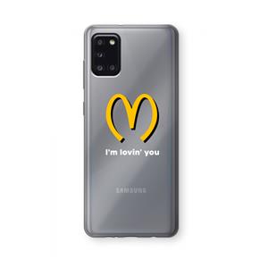 CaseCompany I'm lovin' you: Samsung Galaxy A31 Transparant Hoesje