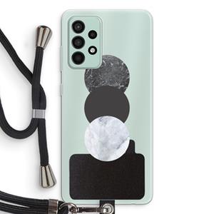 CaseCompany Marmeren cirkels: Samsung Galaxy A52s 5G Transparant Hoesje met koord