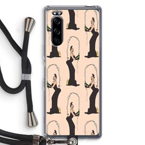 CaseCompany Pop Some Kim: Sony Xperia 5 Transparant Hoesje met koord