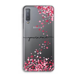 CaseCompany Hartjes en kusjes: Samsung Galaxy A7 (2018) Transparant Hoesje