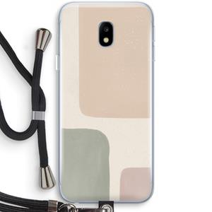 CaseCompany Geo #7: Samsung Galaxy J3 (2017) Transparant Hoesje met koord