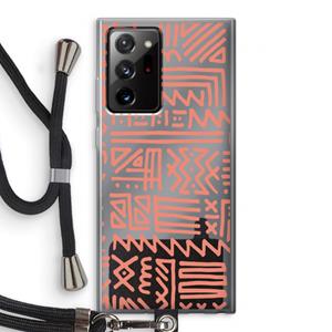 CaseCompany Marrakech Pink: Samsung Galaxy Note 20 Ultra / Note 20 Ultra 5G Transparant Hoesje met koord
