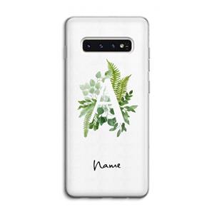 CaseCompany Green Brush: Samsung Galaxy S10 4G Transparant Hoesje