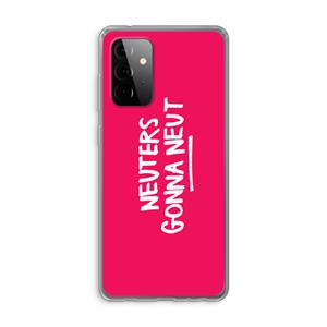 CaseCompany Neuters (roze): Samsung Galaxy A72 Transparant Hoesje