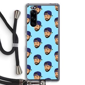 CaseCompany Drake Away: Sony Xperia 5 Transparant Hoesje met koord