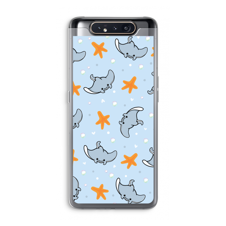 CaseCompany Manta: Samsung Galaxy A80 Transparant Hoesje
