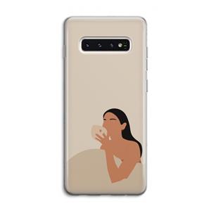 CaseCompany Fresh coffee: Samsung Galaxy S10 4G Transparant Hoesje