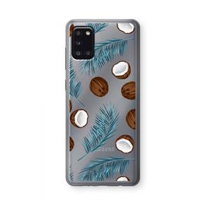 CaseCompany Kokosnoot roze: Samsung Galaxy A31 Transparant Hoesje