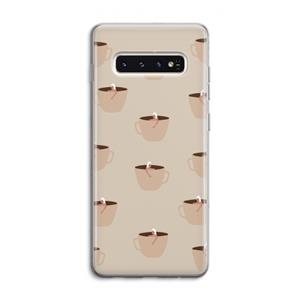 CaseCompany Morning coffee: Samsung Galaxy S10 4G Transparant Hoesje