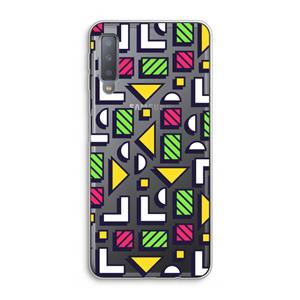 CaseCompany 8-bit N°4: Samsung Galaxy A7 (2018) Transparant Hoesje