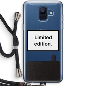 CaseCompany Limited edition: Samsung Galaxy A6 (2018) Transparant Hoesje met koord