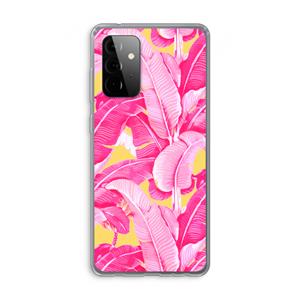 CaseCompany Pink Banana: Samsung Galaxy A72 Transparant Hoesje