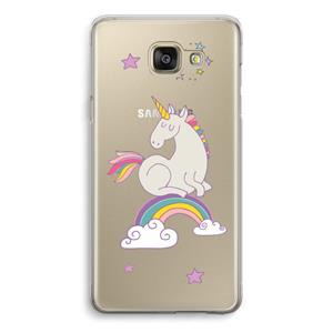 CaseCompany Regenboog eenhoorn: Samsung Galaxy A5 (2016) Transparant Hoesje