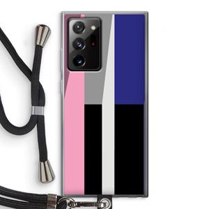 CaseCompany Gestalte 4: Samsung Galaxy Note 20 Ultra / Note 20 Ultra 5G Transparant Hoesje met koord