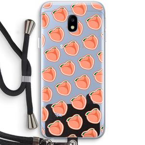 CaseCompany Just peachy: Samsung Galaxy J3 (2017) Transparant Hoesje met koord