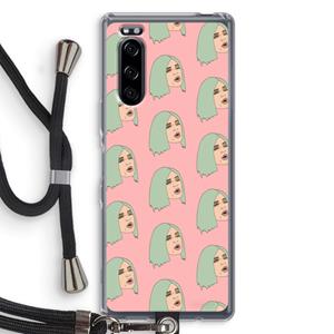 CaseCompany King Kylie: Sony Xperia 5 Transparant Hoesje met koord