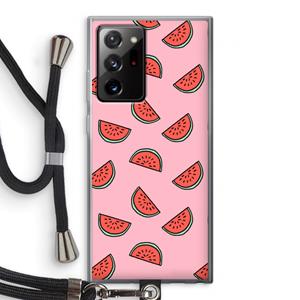 CaseCompany Watermeloen: Samsung Galaxy Note 20 Ultra / Note 20 Ultra 5G Transparant Hoesje met koord