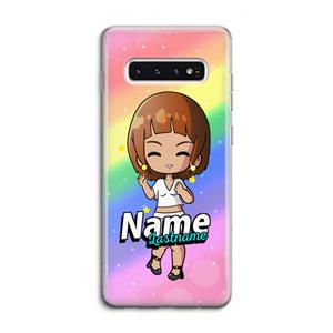 CaseCompany Chibi Maker vrouw: Samsung Galaxy S10 4G Transparant Hoesje