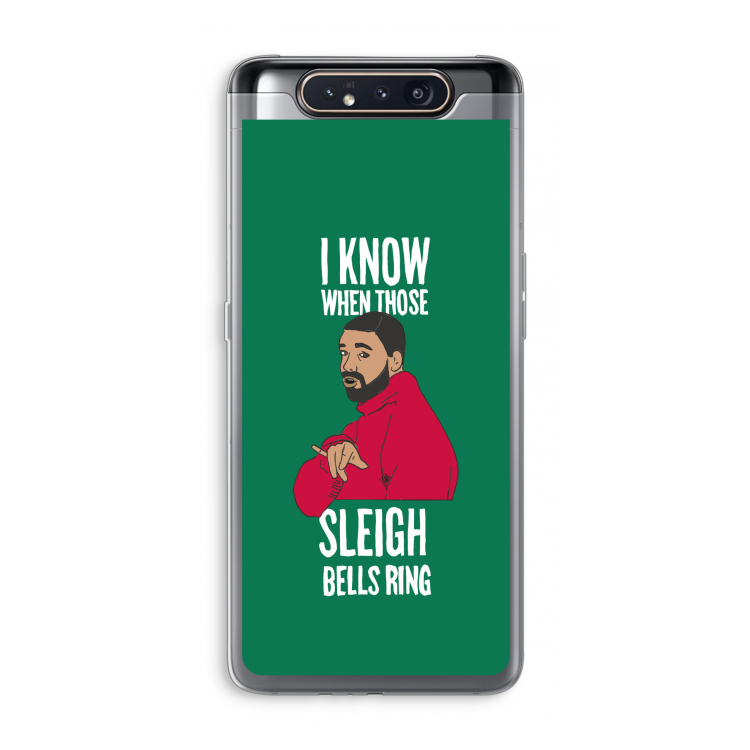 CaseCompany Sleigh Bells Ring: Samsung Galaxy A80 Transparant Hoesje