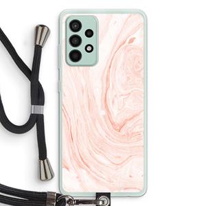 CaseCompany Peach bath: Samsung Galaxy A52s 5G Transparant Hoesje met koord