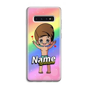 CaseCompany Chibi Maker man: Samsung Galaxy S10 4G Transparant Hoesje