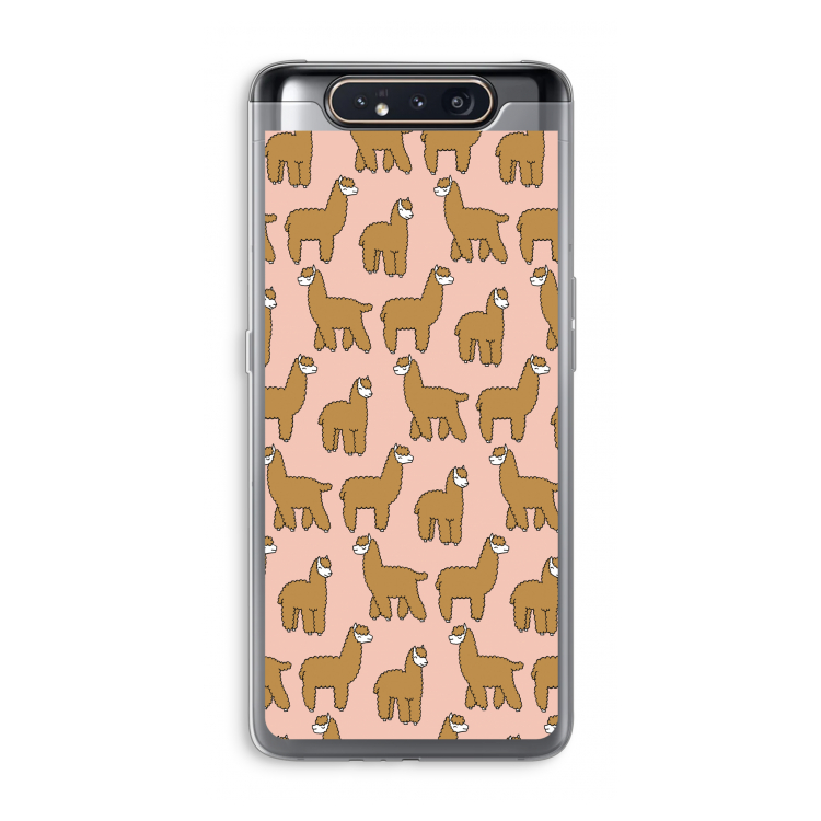 CaseCompany Alpacas: Samsung Galaxy A80 Transparant Hoesje