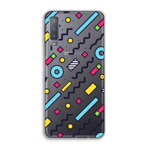 CaseCompany 8-bit N°8: Samsung Galaxy A7 (2018) Transparant Hoesje