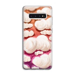 CaseCompany Katoen Wolken: Samsung Galaxy S10 4G Transparant Hoesje