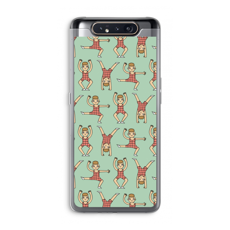 CaseCompany Gymboys: Samsung Galaxy A80 Transparant Hoesje