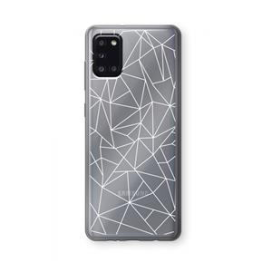 CaseCompany Geometrische lijnen wit: Samsung Galaxy A31 Transparant Hoesje