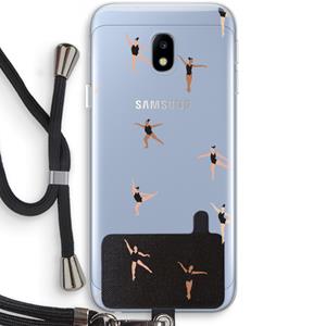 CaseCompany Dancing #1: Samsung Galaxy J3 (2017) Transparant Hoesje met koord