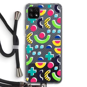 CaseCompany 8-bit N°1: Samsung Galaxy A22 5G Transparant Hoesje met koord