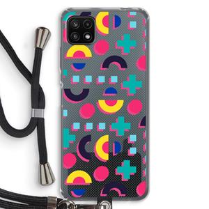 CaseCompany 8-bit N°2: Samsung Galaxy A22 5G Transparant Hoesje met koord