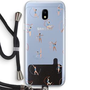 CaseCompany Dancing #3: Samsung Galaxy J3 (2017) Transparant Hoesje met koord